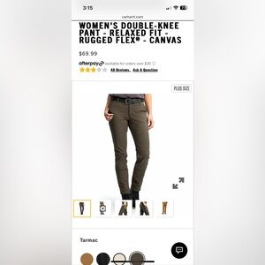 Women’s Carhartt Double Knee Pant Relaxed Fit Rugged Flex
